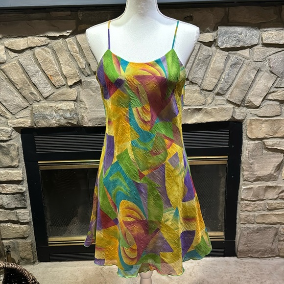 Future Design Retro Dress - Size Medium - Bold Abstract Multicolor Vintage - Picture 2 of 7